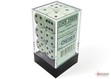 Chessex: Opaque Pastel Green/black 16mm d6 Dice Block (12 dice)