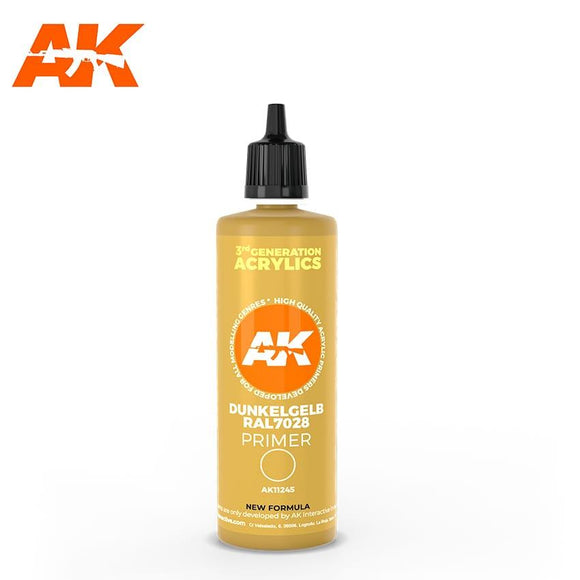 AK Interactive Dunkelgelb RAL 7028 Dark Yellow Surface Primer 100ml 3rd Gen