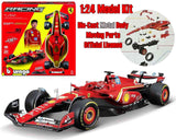 Burago Ferrari F1 SF-24 - N.16 Charles Leclerc With Helmet Model Kit 1:24