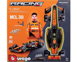 Burago Mclaren F1 MCl38 - Lando Norris With Helmet Model Kit 1:24