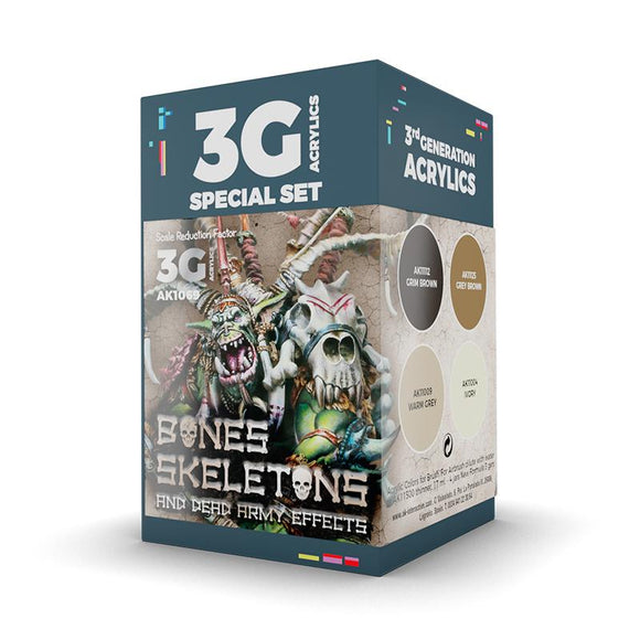AK Interactive Wargame Color Set. Bones And Skeletons