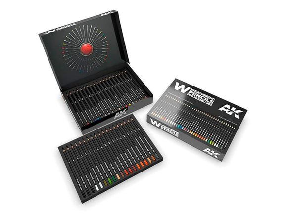 AK Interactive Weathering Pencils Deluxe Edition Box (37 Waterpencil Colors)