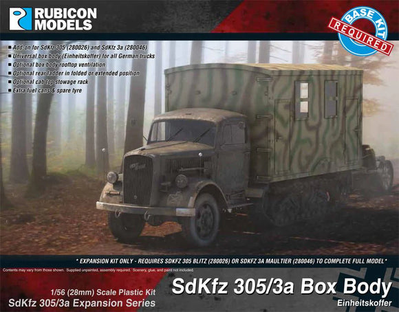 Rubicon Models 280047 -SdKfz 305/3a Expansion Set - Box Body (Einheitskoffer) 10% Off