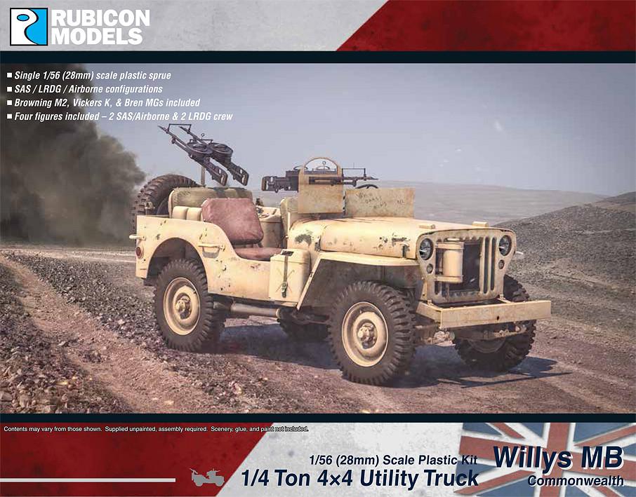 Rubicon Models 280050 - Willys MB ¼ ton 4x4 Truck (Commonwealth) 10% O ...