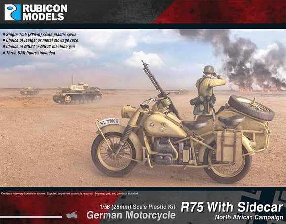 Rubicon Models 280052 - German Motorcycle R75 with Sidecar (DAK) 10% Off