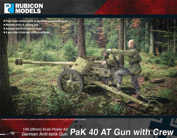 Rubicon Models 280059 - Pak 40 AT Gun with Crew 10% Off