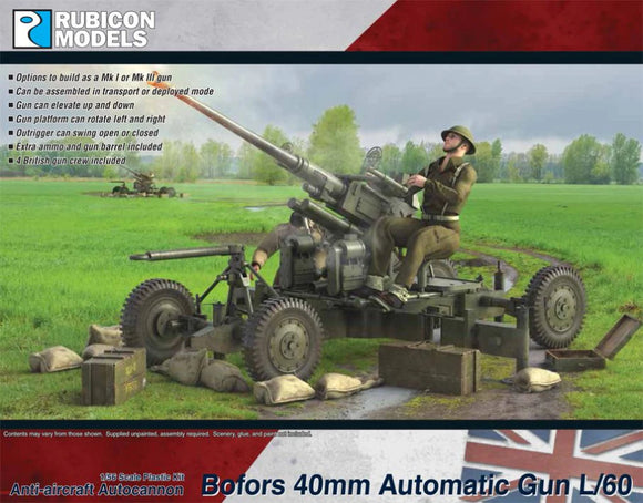 Rubicon Models 280123 - British 40mm Bofors Automatic Gun Mk I/III - 10% Off