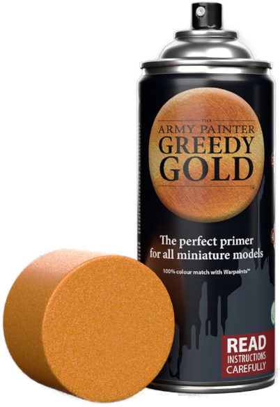The Army Painter Colour Primer: Greedy Gold Spray (Store Collection Only) I.D. Required 16+