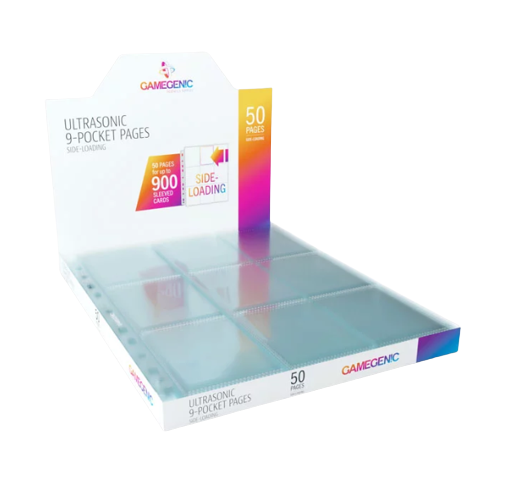 Gamegenic Ultrasonic 9-Pocket Pages Sideloading 50 pcs DISPLAY