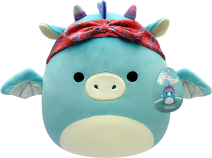 Squishmallows Plush 7.5" - Tatiana the Teal Dragon with Bandana