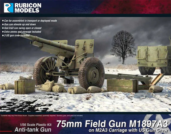 Rubicon Models 280127 - M2A3 75mm Field Gun with Crew 10% Off