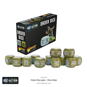 Bolt Action: Orders Dice Pack - Olive Drab 20% Off
