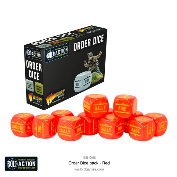 Bolt Action: Orders Dice Pack - Red 20% Off