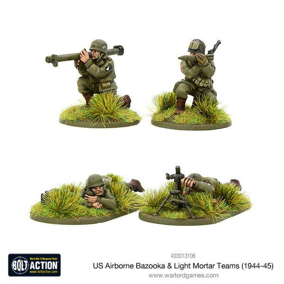 Bolt Action US Airborne Bazooka & light mortar teams (1944-45) 20% Off