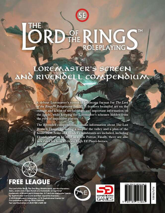 The Lord of the Rings Roleplaying 5E Loremaster's Screen & Rivendell Compendium