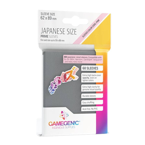Gamegenic Prime Japanese Sized Sleeves 62x89mm Dark Gray (60)