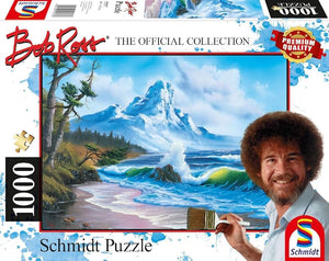 Schmidt Spiele 57537 Bob Ross, Mountain by The Sea, 1000 Piece Jigsaw Puzzle