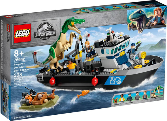Lego Jurassic World Baryonyx Dinosaur Boat Escape 76942 - Retired Kit