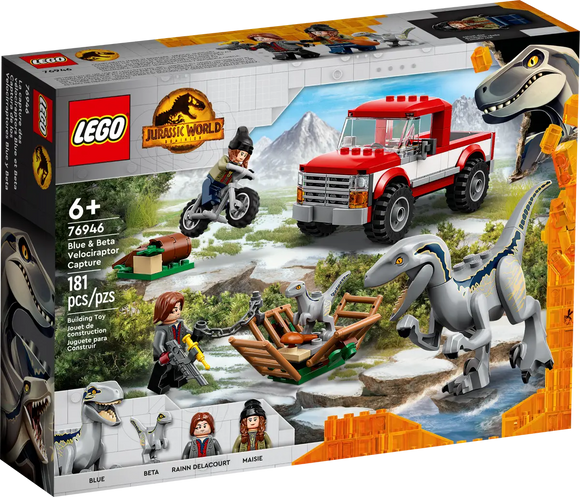 Lego Jurassic World Dominion Blue & Beta Velociraptor Capture 76946 - Retired Kit