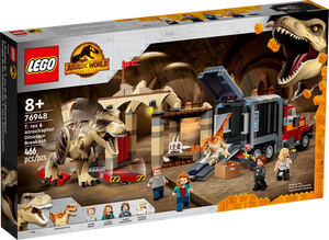 Lego Jurassic World Dominion T. Rex & Atrociraptor Dinosaur Breakout 76948 - Retired Kit