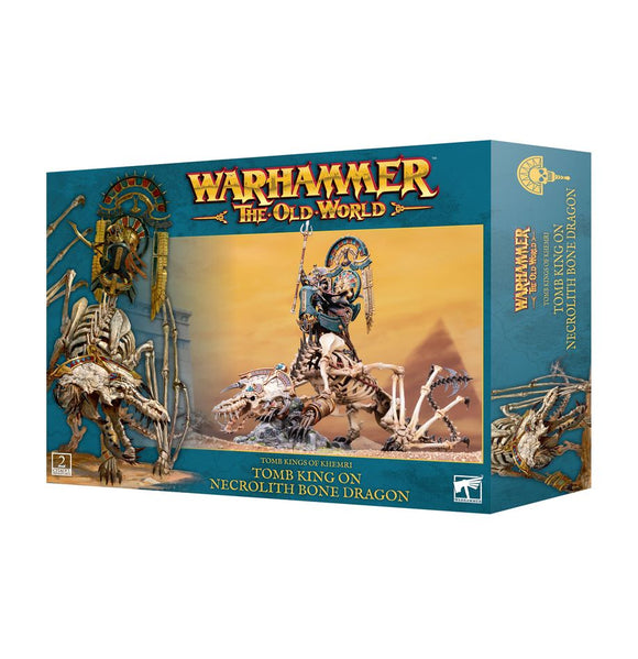 TOMB KINGS: TOMB KING ON NECROLITH BONE DRAGON/ LICHE PRIEST ON BONE DRAGON 20%Off