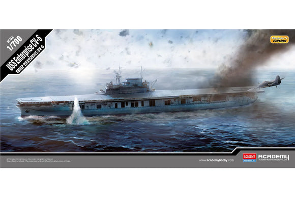 Academy Hobby Models 14224 1/700 USS Enterprise CV-6 Aircraft Carrier Modeler's Edition Scaled Plastic Model Kit