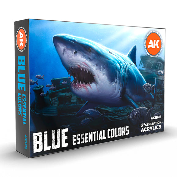 AK Interactive Blue Essential Colors 3rd Gen Set
