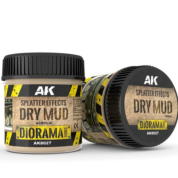AK Interactive Diorama: Splatter Effects Dry Mud - 100ml (Acrylic)