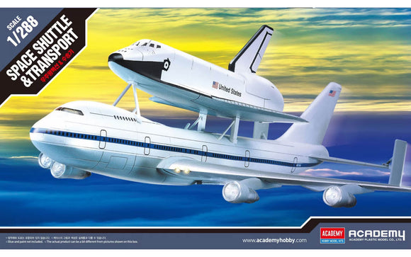 Academy Hobby Models Space Shuttle and Transport Model Kit 1:288