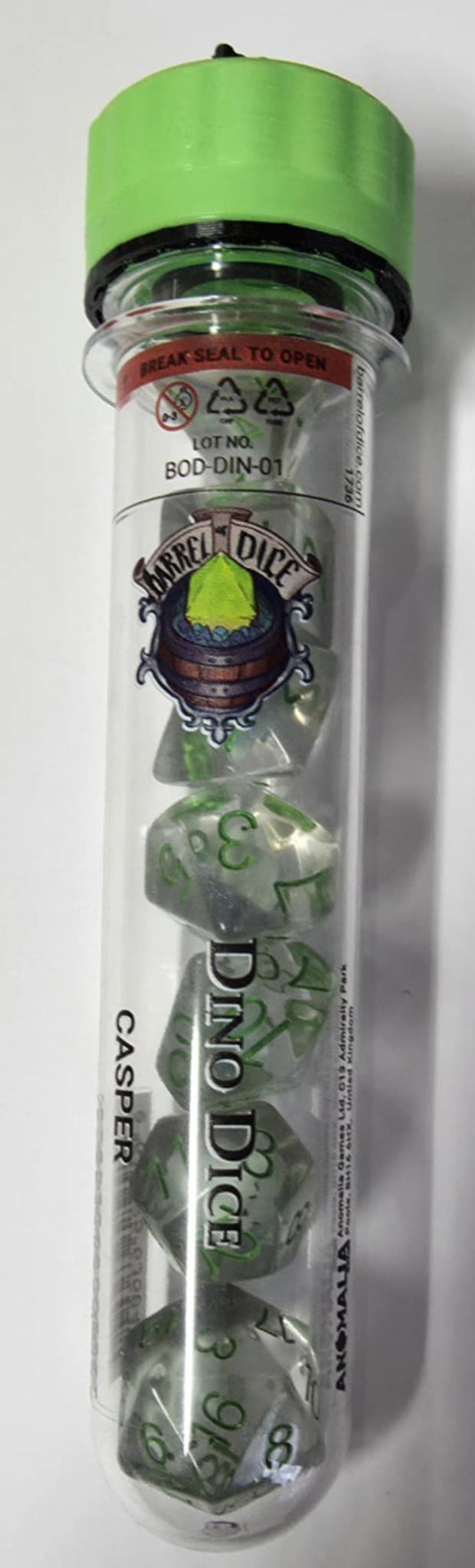 Barrel of Dice: Dino Dice Casper Dice Set