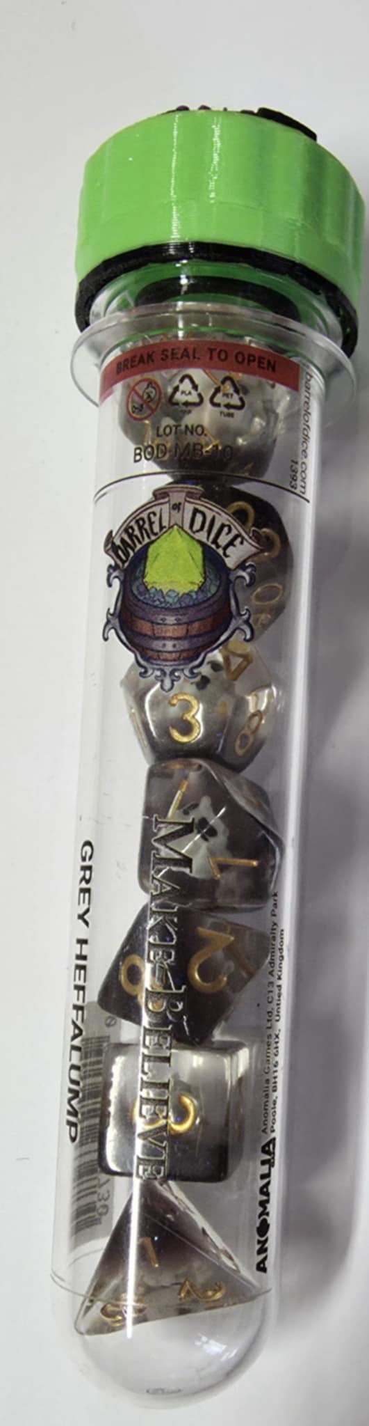 Barrel of Dice: Make-Believe Grey Heffalump Dice Set