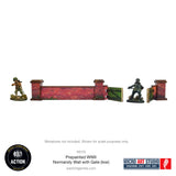 Bolt Action: Pre-painted WW2 Normandy Walls with Gate (low)