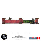 Bolt Action: Pre-painted WW2 Normandy Walls with Gate (low)