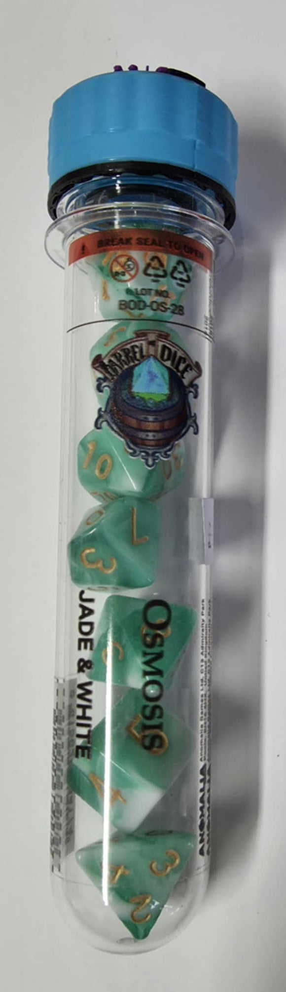 Barrel of Dice: Osmosis Jade & White Dice Set