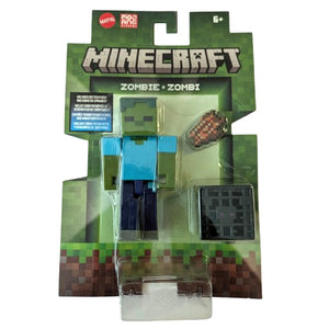 Minecraft Action Figures Zombie with Rotten Flesh & Monster Spawner 8cm