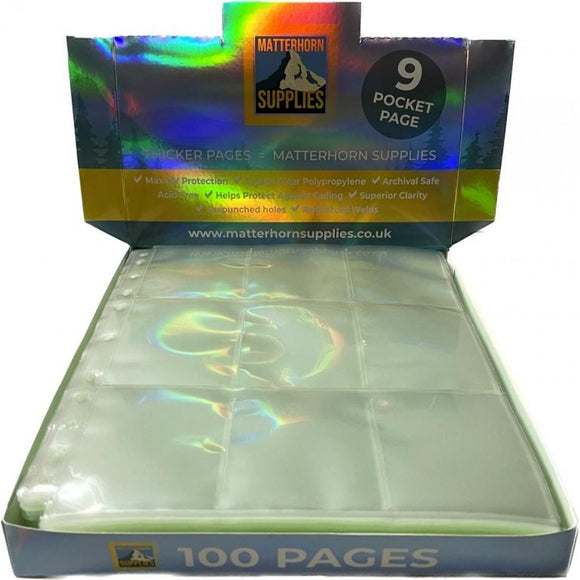 Matterhorn 9-pocket Pages 100-piece Display