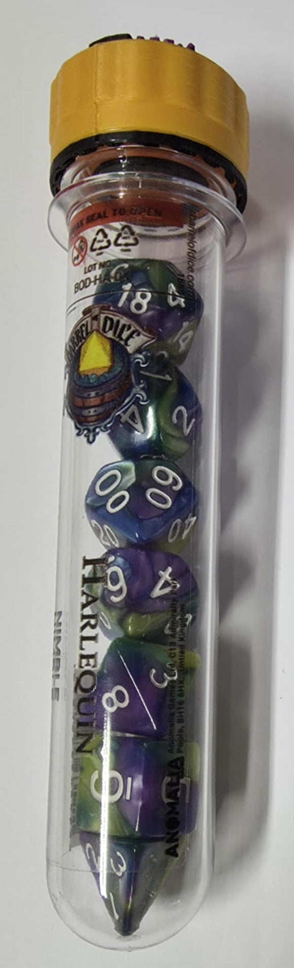 Barrel of Dice: Harlequin Nimble Dice Set