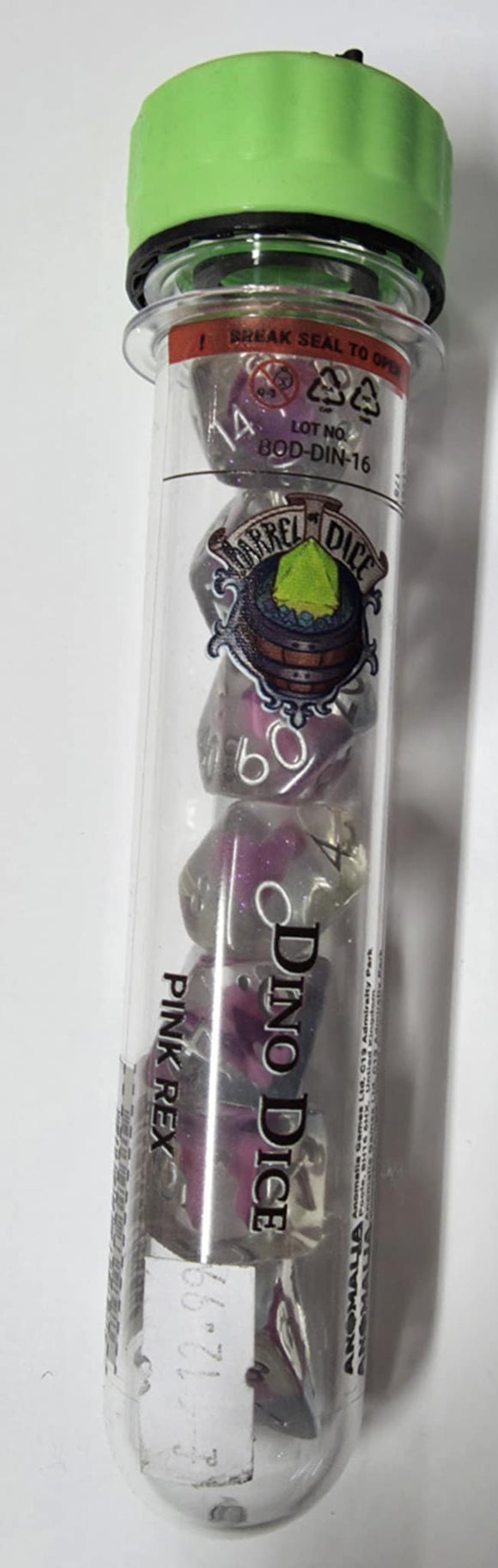 Barrel of Dice: Dino Dice Pink Rex Dice Set