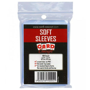 Single Card Holder Soft Sleeves Clear (100ct)