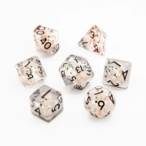 Tabletop Dominion: Cute Dogs | Resin Inclusion Dice | 7 Piece Set