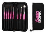 Fauxlinsky Brush Set with Stand Case (8 Brushes)