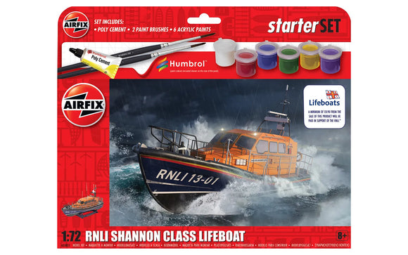 Airfix 1/72 RNLI Shannon Class Lifeboat Starter Set