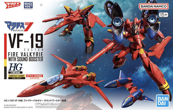 VF-19 Fire Valkyrie with Sound Booster HG 1/100