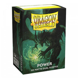 Dragon Shield - Dual Matte Art Standard Size Sleeves 100pk - Limited Edition Metallic Power Green