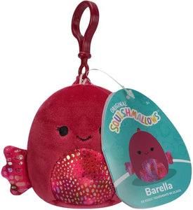 Squishmallows 3.5" Clip-On Plush - Baretta The Raspberry Betta Fish