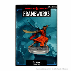 D&D Frameworks - Elf Monk Male Miniature