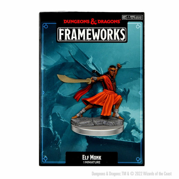 D&D Frameworks - Elf Monk Male Miniature