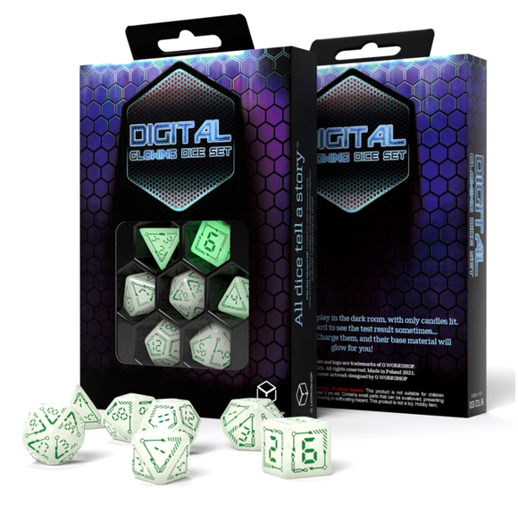 Q Workshop Digital Glowing Dice Set
