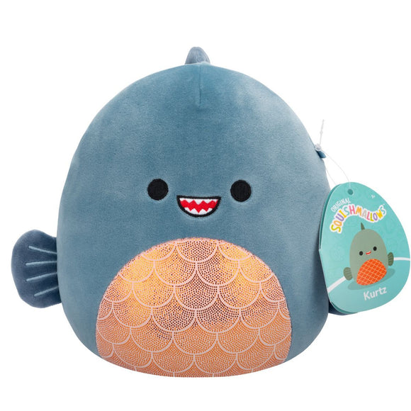 Squishmallows 7.5-Inch Kurtz the Teal Piranha