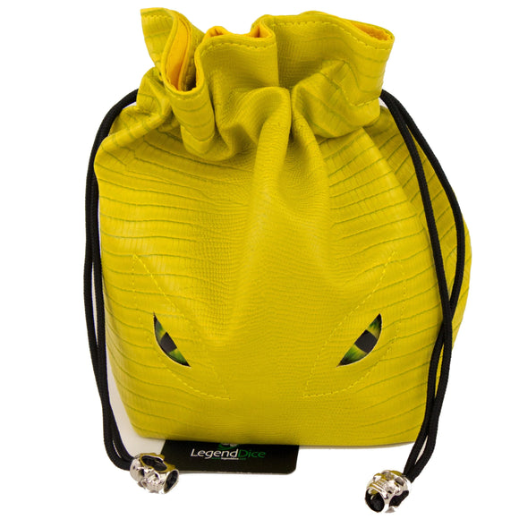 Legend Dice: Dice Bag - Large Dragon Eyes - Yellow